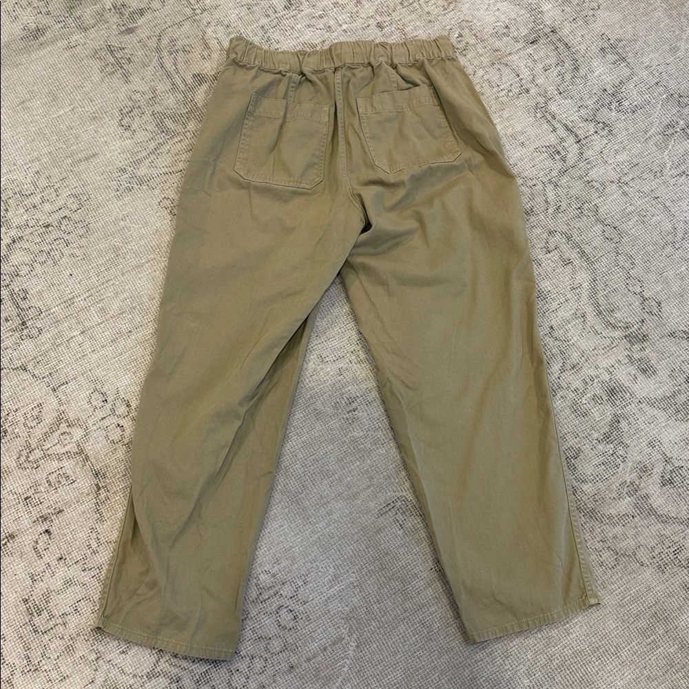 Madewell Pants Womens S Cotton Tan Trousers Drawstring & Pockets Straight Leg - Picture 6 of 6